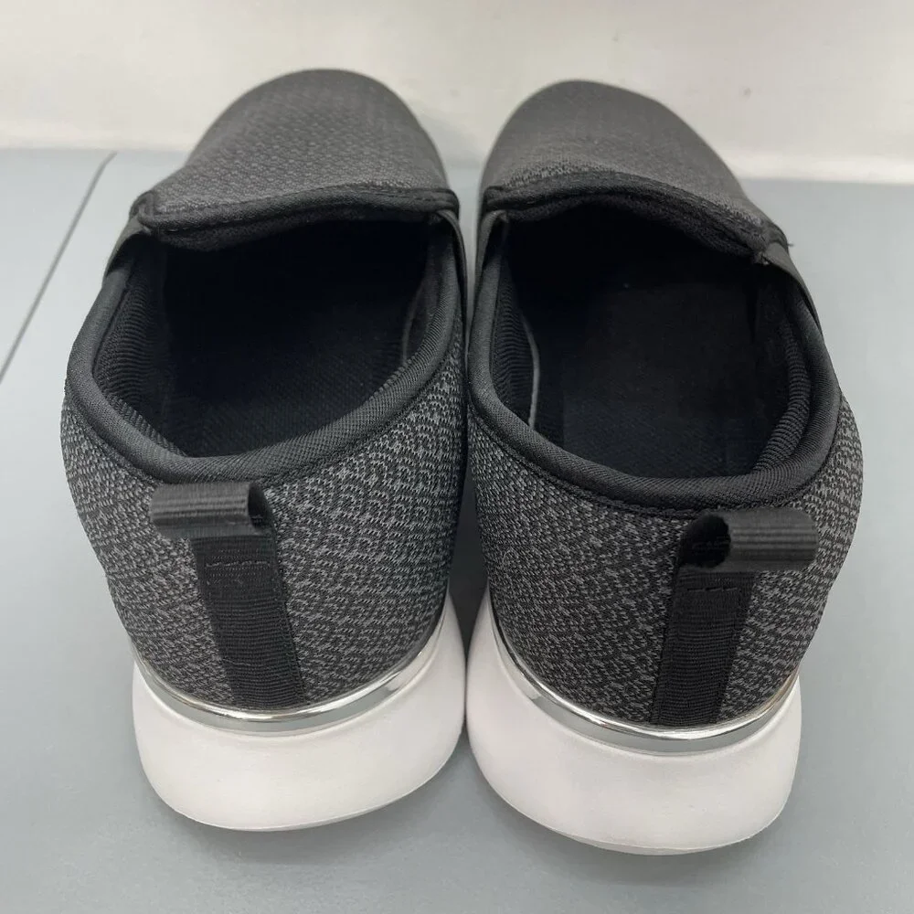 Fitville‎ Slip On Loafers Shoes Comfort Walking Recovery Black Gray Women 8 Wide